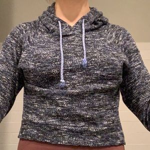 Blue Cropped Sweatshirt